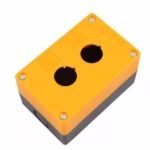 CA-BX2. CAJA BOTONERA AMARILLA 2 ORIFICIOS