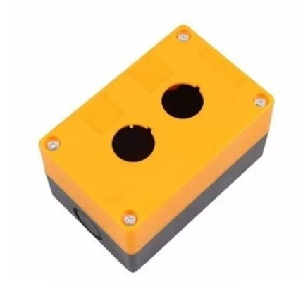 CA-BX2. CAJA BOTONERA AMARILLA 2 ORIFICIOS