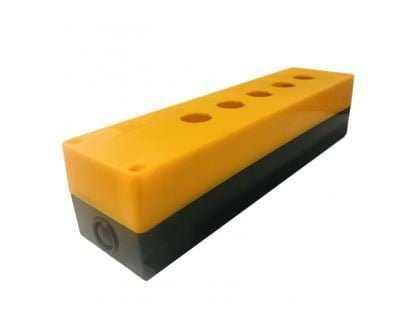 CA-BX6. CAJA BOTONERA AMARILLA 6 ORIFICIOS