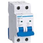 NB1-63 2P C40 6KA, INT. TERMOMAGNETICO 2X40A, 6KA, CURVA C, RIEL DIN