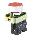 NP2-BA42. PULSADOR METALICO RASANTE ROJO