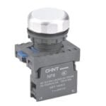 NP8-10BND-1. PULSADOR RASANTE LUMINOSO PLASTICO BLANCO