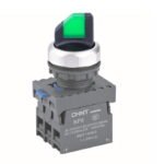 NP8-20XD/213 (110-220VAC), SELECTOR LUMINOSO PLASTICO, 0-1, 2 POSICIONES FIJAS, 2NA, C/ LED VERDE 110-220VAC