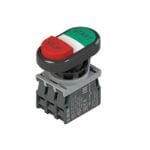 E2 AC-DXBC0625. PULSADOR DOBLE PLASTICO