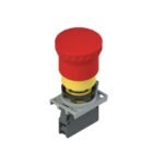 E2 AC-DXBC1005, PULSADOR DE EMERGENCIA ROJO TIPO HONGO, CABEZAL 40MM, DIAM. 22MM, 1NC, DESBLOQUEO POR DESENGANCHE