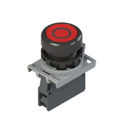 E2 AC-DXBC1211. PULSADOR PLASTICO RASANTE ROJO