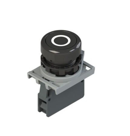 E2 AC-DXBC1227. PULSADOR PLASTICO RASANTE NEGRO