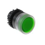 12931067, CSW-BFI2-10000000-FD66-3VF - PULSADOR LUMINOSO RASANTE VERDE, 220-240VAC, 1NA