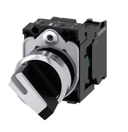 3SU1150-2BF60-1MA0. SELECTOR METALICO MANETA CORTA