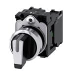 3SU1150-2BL60-1NA0. SELECTOR METALICO MANETA CORTA