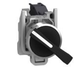 XB4BJ33. SELECTOR METALICO NEGRO MANETA LARGA