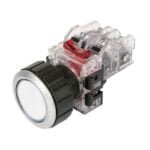 MRF-AM1W. PULSADOR PLASTICO RASANTE BLANCO