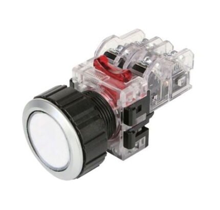 MRF-AM1W. PULSADOR PLASTICO RASANTE BLANCO